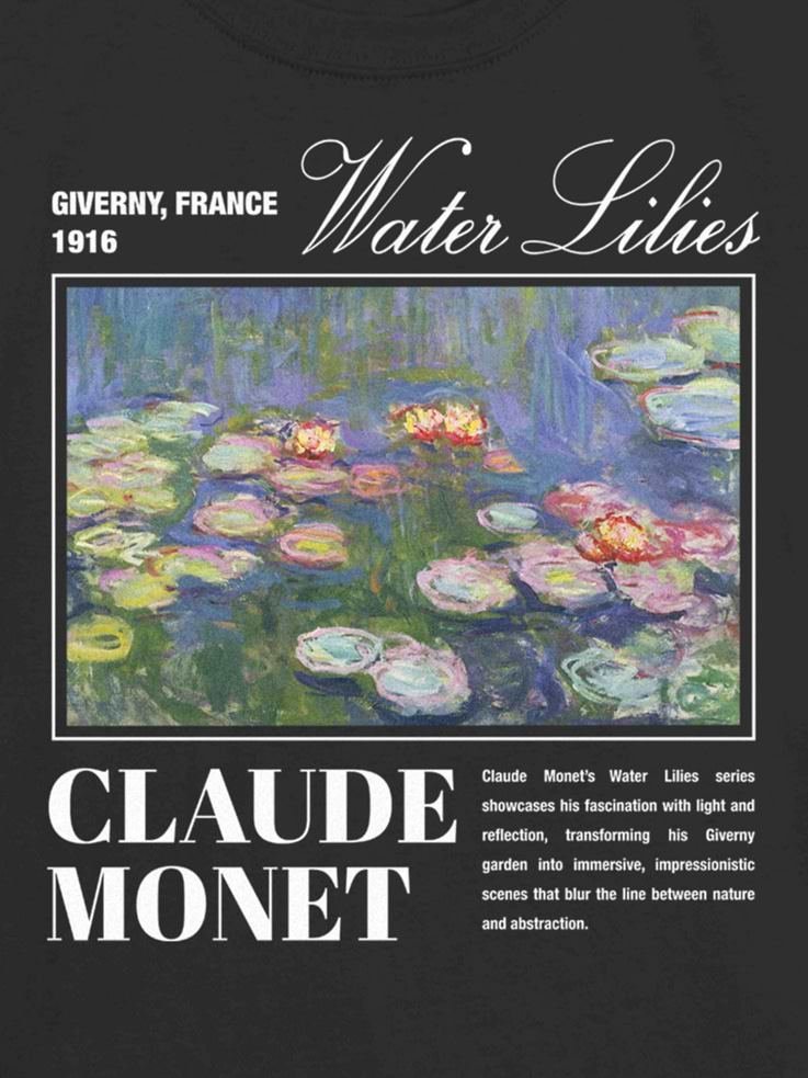 Image 3 of 3, Kids Monet Water Lillies Graphic T-Shirt