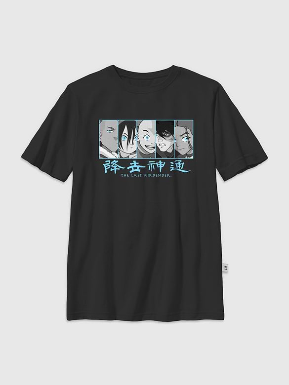Kids Avatar the Last Airbender Panel Group Graphic T-Shirt