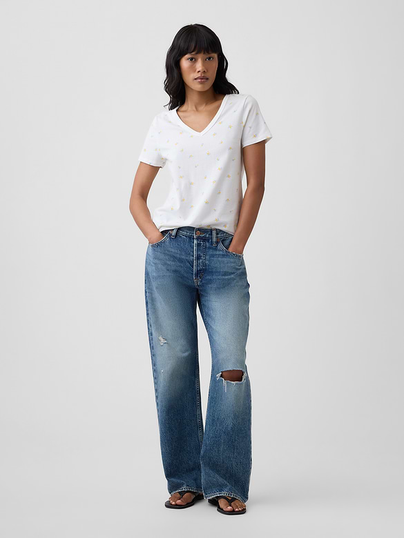 Favorite Print V-Neck T-Shirt