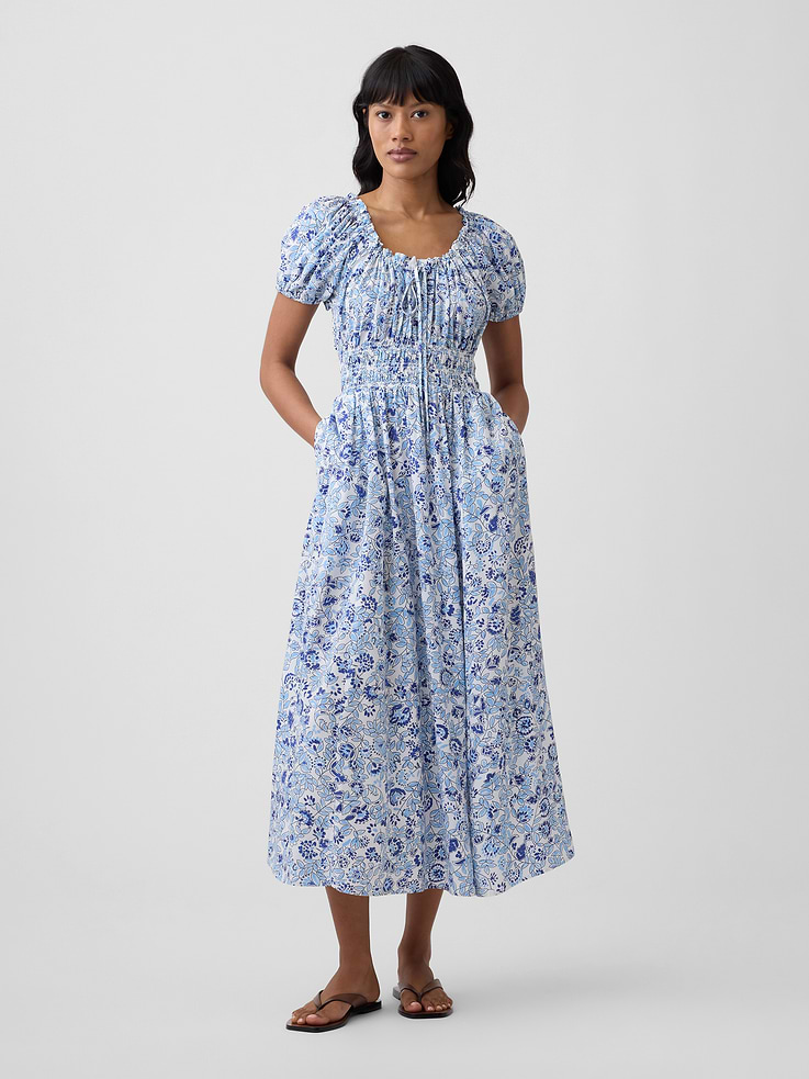 Image number 1 showing, Puff Sleeve Maxi Dress