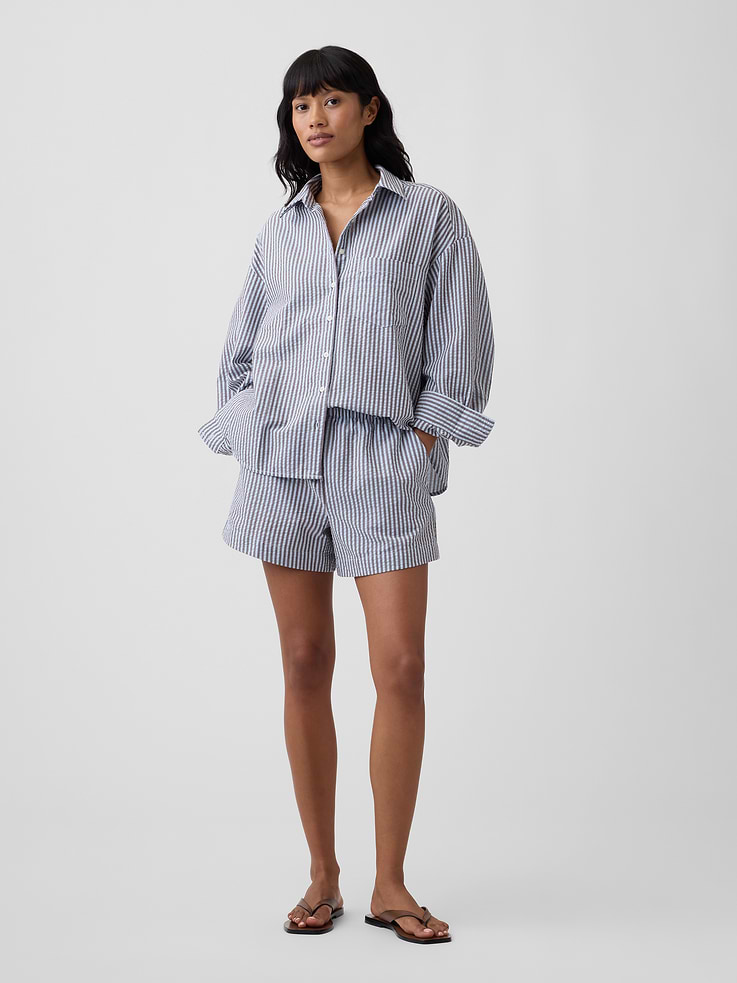 Image number 3 showing, Oversized Shirt in Seersucker