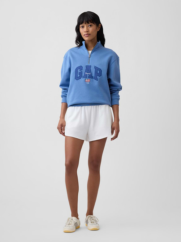 Adult Relaxed Gap Logo Quarter-Zip Sweatshirt