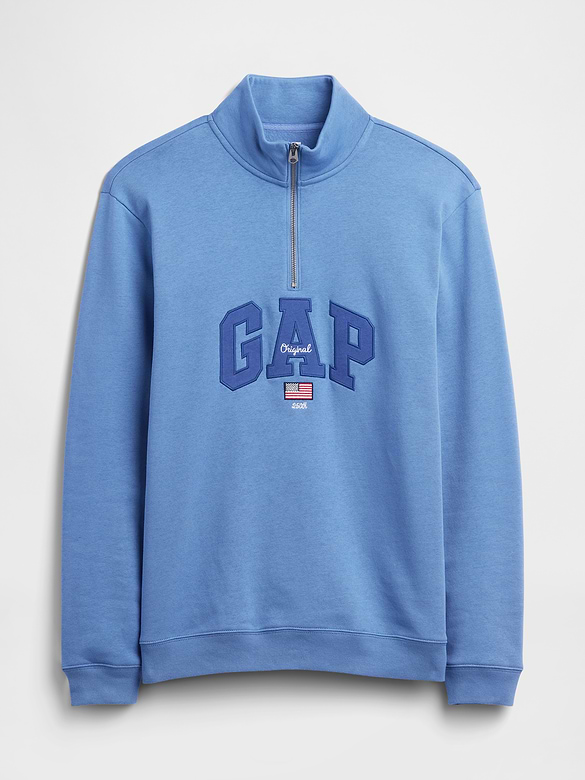 Adult Relaxed Gap Logo Quarter-Zip Sweatshirt