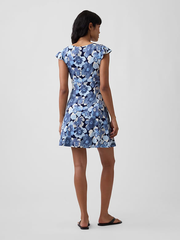 V-Neck Mini Dress