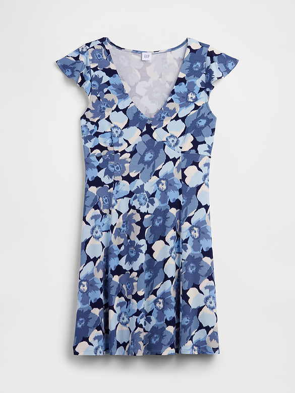 V-Neck Mini Dress