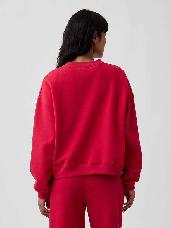 Oversized Brannan Bear Wedge V-Neck Sweatshirt