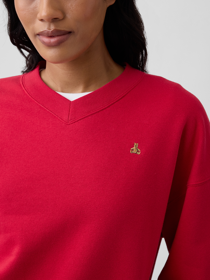 Image number 4 showing, Oversized Brannan Bear Wedge V-Neck Sweatshirt