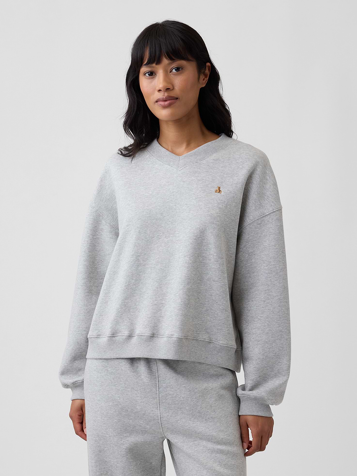 Image number 1 showing, Oversized Brannan Bear Wedge V-Neck Sweatshirt