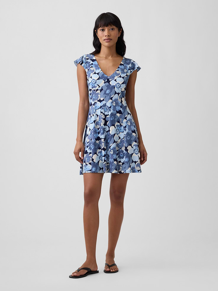 Image number 1 showing, V-Neck Mini Dress