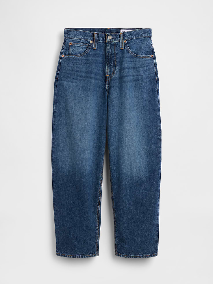 Image number 5 showing, High Rise Barrel Crop Jeans