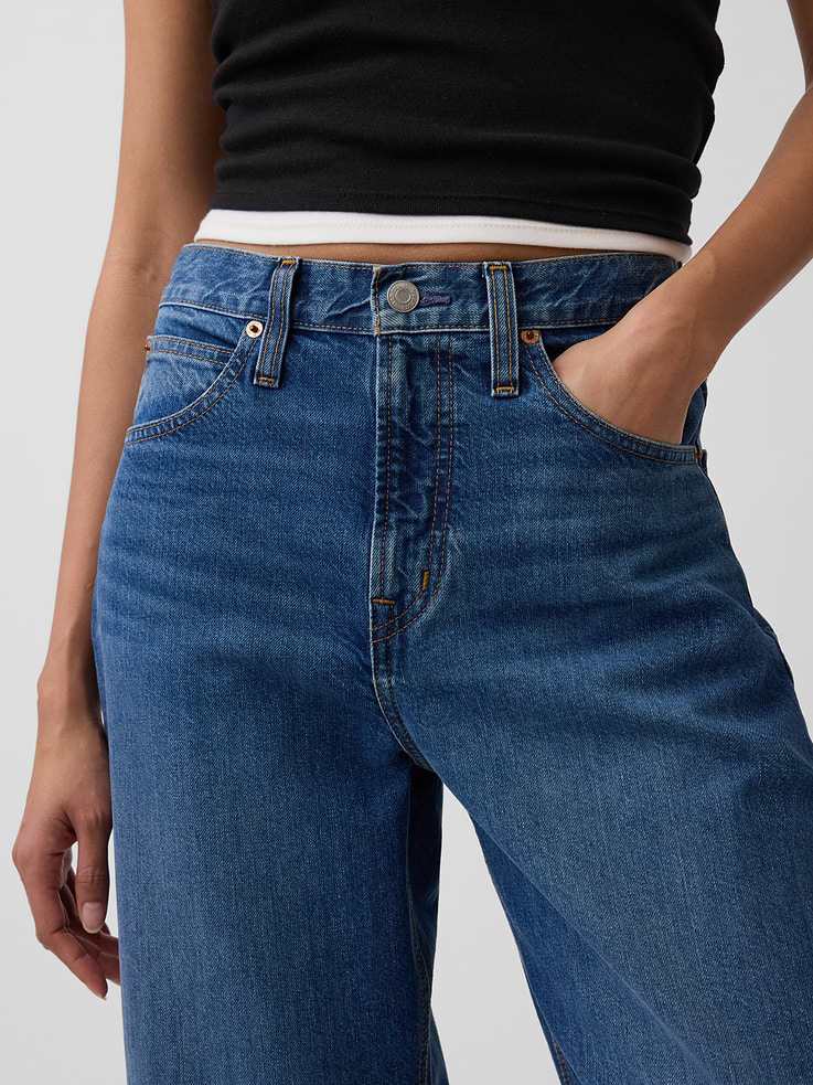 Image number 6 showing, High Rise Barrel Crop Jeans