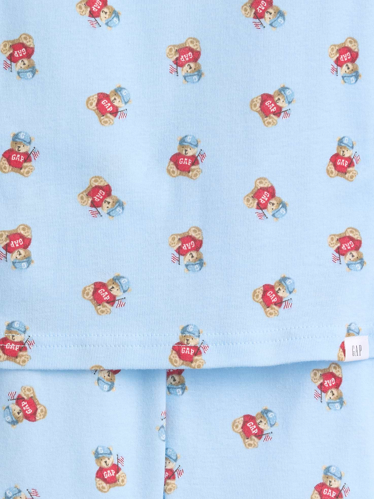 Image number 5 showing, Baby & Toddler Brannan Bear Organic Brushed Cotton PJ Short Set