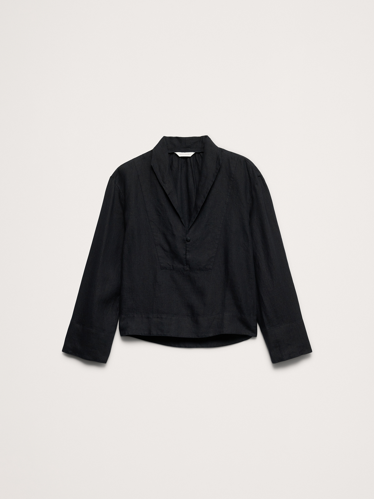 Linen Popover Top | Banana Republic