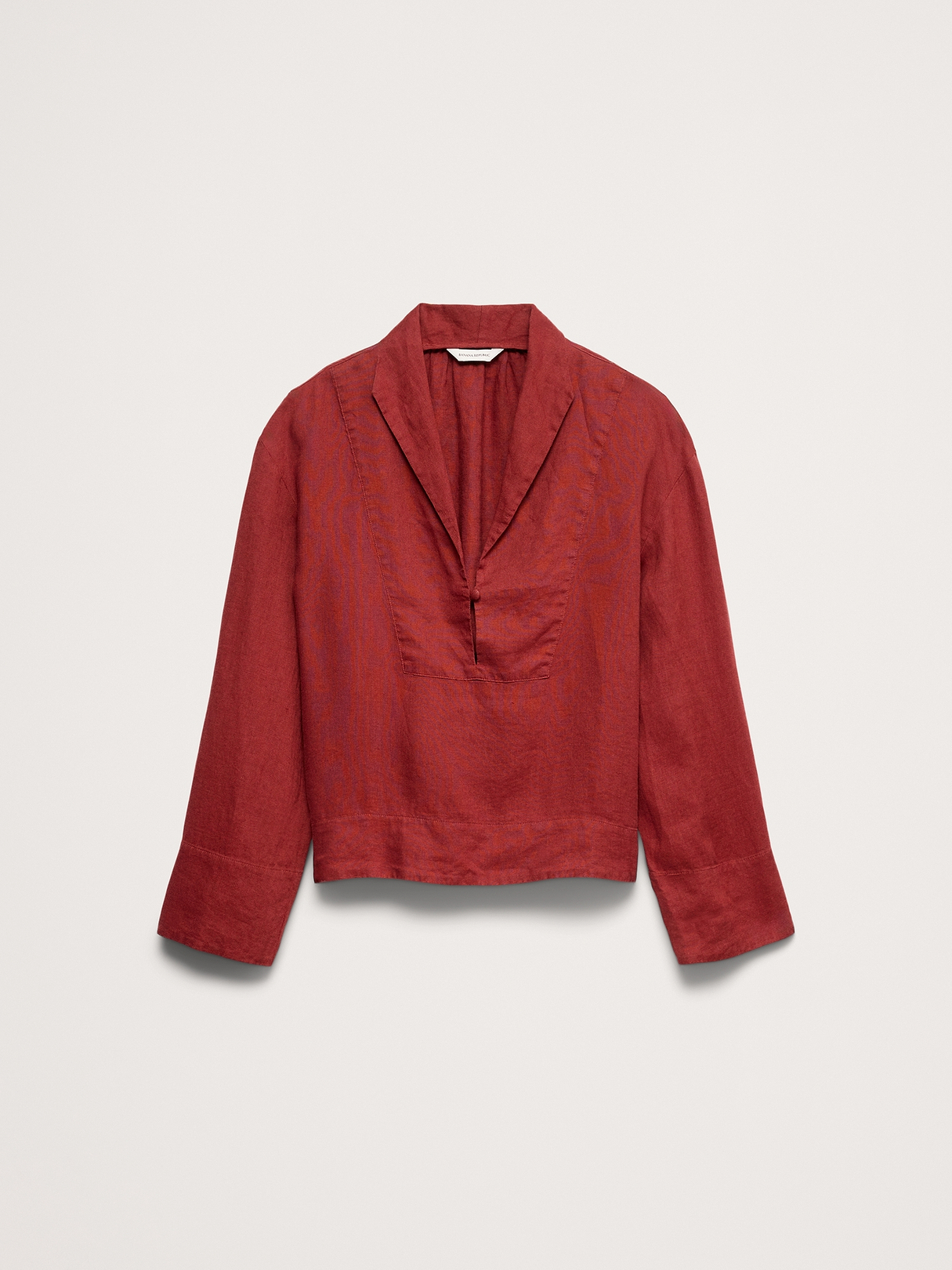 Linen Popover Top | Banana Republic