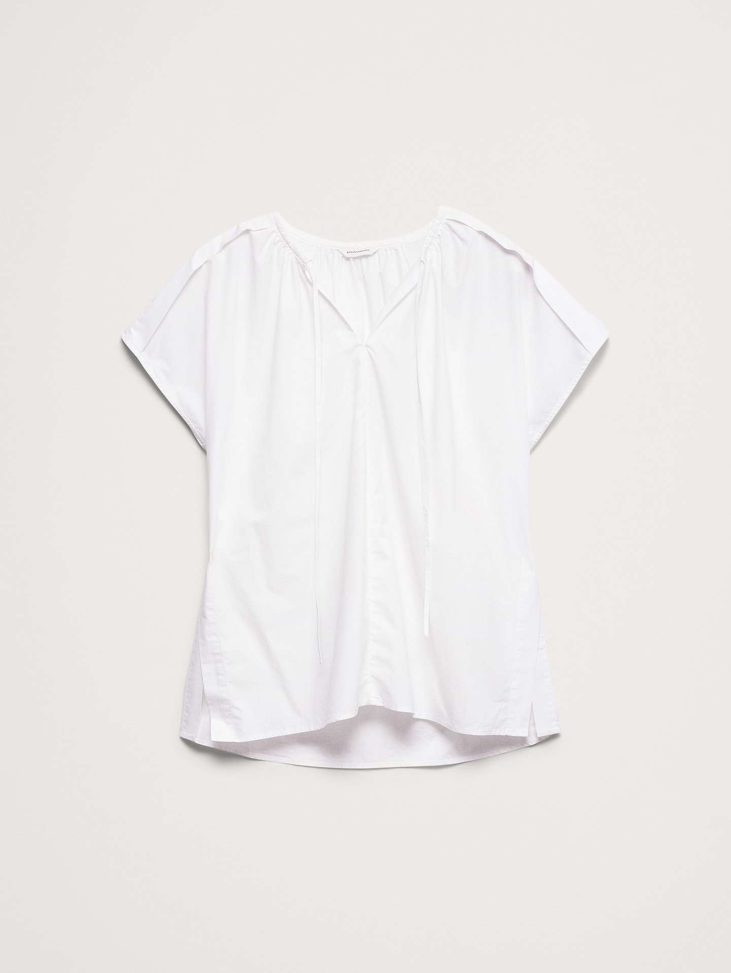 Image number 4 showing, Cotton Poplin Split-Neck Tunic