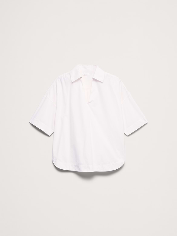 Cotton Poplin Popover Tunic