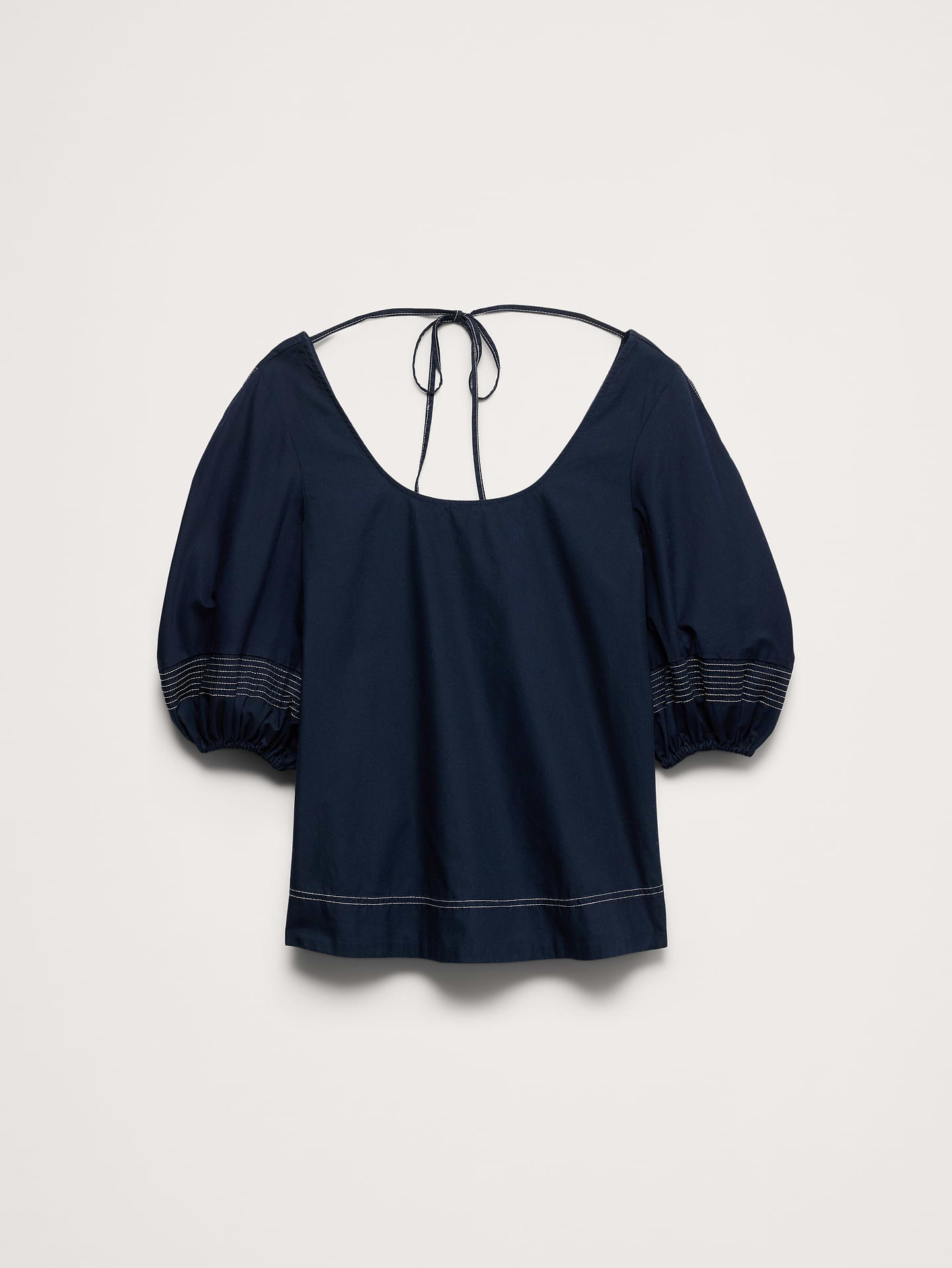 Image 5 of 6, Cotton Scoop-Back Top