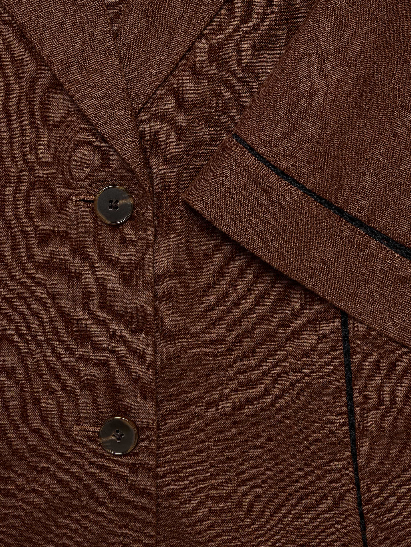 Image 6 of 8, Linen Short-Sleeve Blazer Top