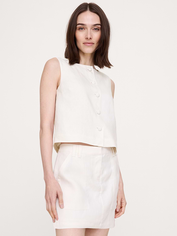 Jupe-short courte en lin