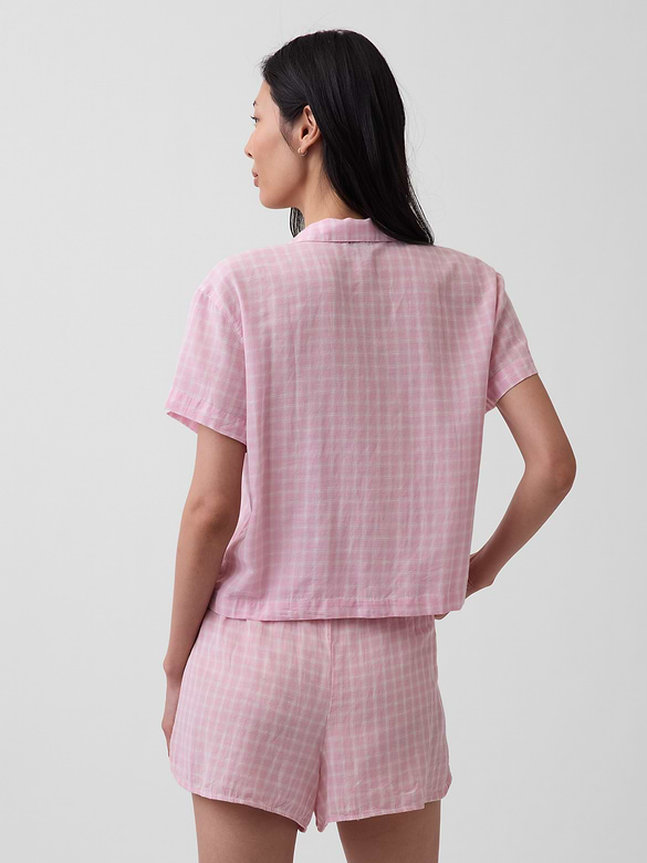 Crinkle Gauze Oversized PJ Shirt