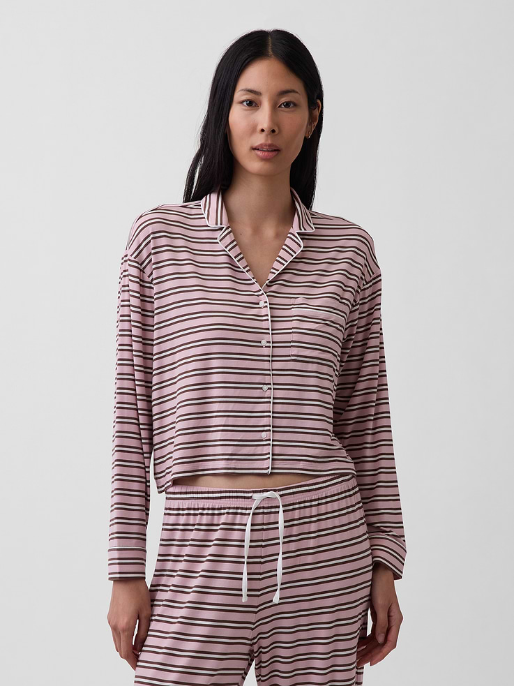 Image number 1 showing, SoftMade Modal Crop PJ Top