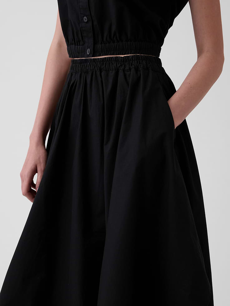 Image number 4 showing, Poplin Midi Handkerchief Skirt