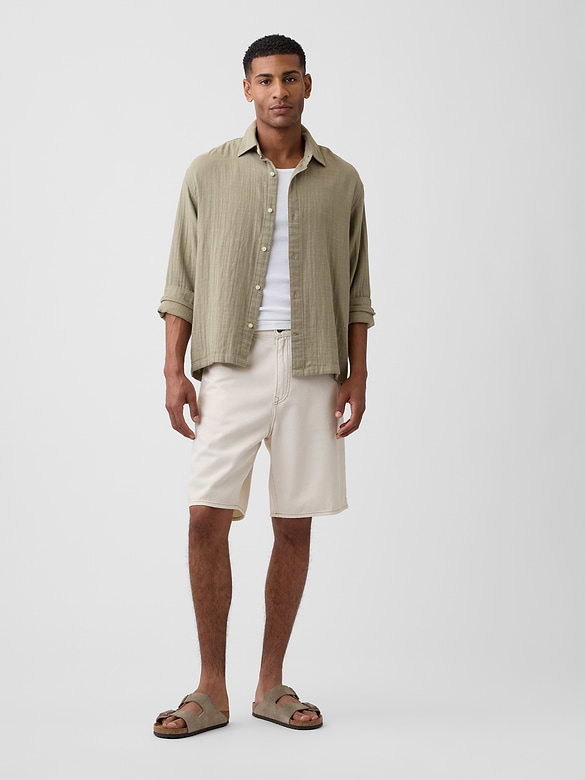 Gauze Shirt in Boxy Fit