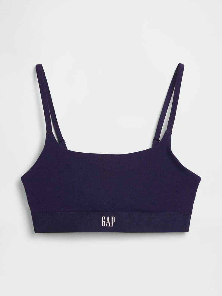 Image 5 of 6, Organic Stretch Cotton Logo Bralette
