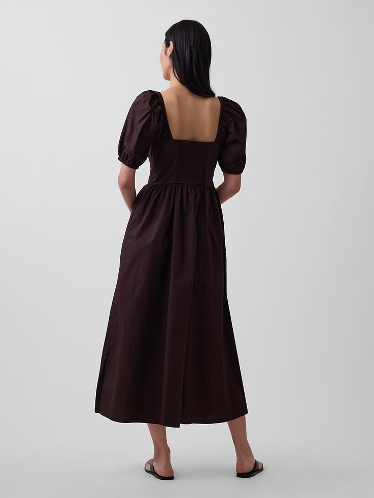 Image number 2 showing, Puff-Sleeve Corset Maxi Dress