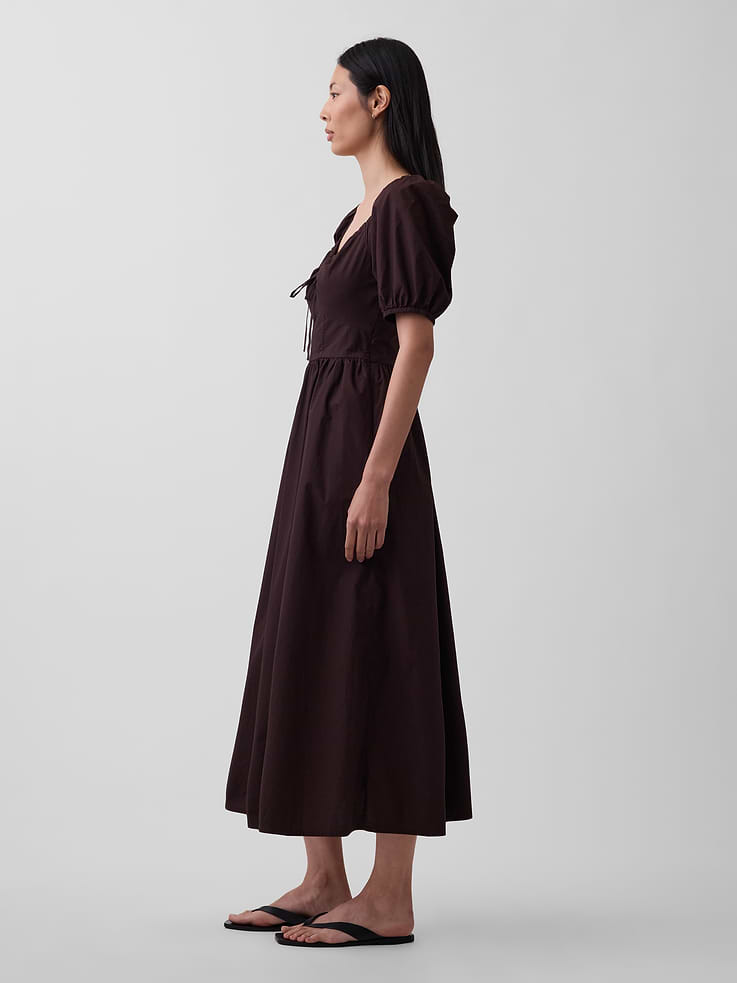 Image number 3 showing, Puff-Sleeve Corset Maxi Dress