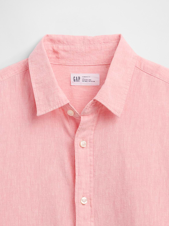 Linen-Blend Shirt in Standard Fit
