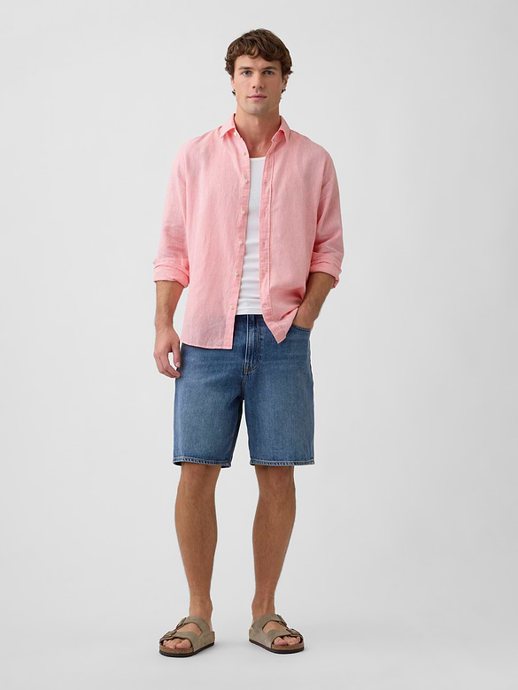 Linen-Blend Shirt in Standard Fit