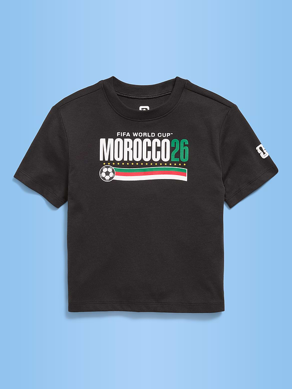 T-shirt surdimensionné à imprimé Coupe du monde de la FIFA 26™, Maroc unisexe pour tout-petit