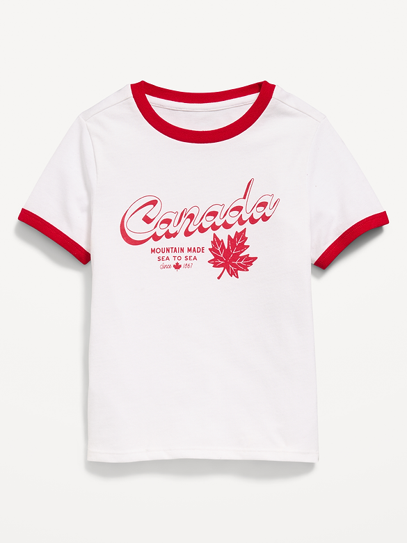 T-shirt à manches courtes à imprimé unisexe pour tout-petit