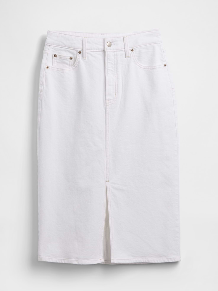 Image number 5 showing, Denim Midi Pencil Skirt