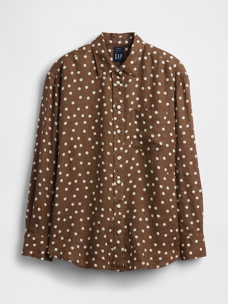 Image number 5 showing, 100% Linen Oversized Shirt