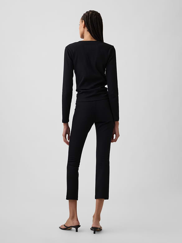 High Rise Ponte Capris