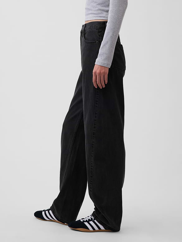 High Rise Barrel Jeans