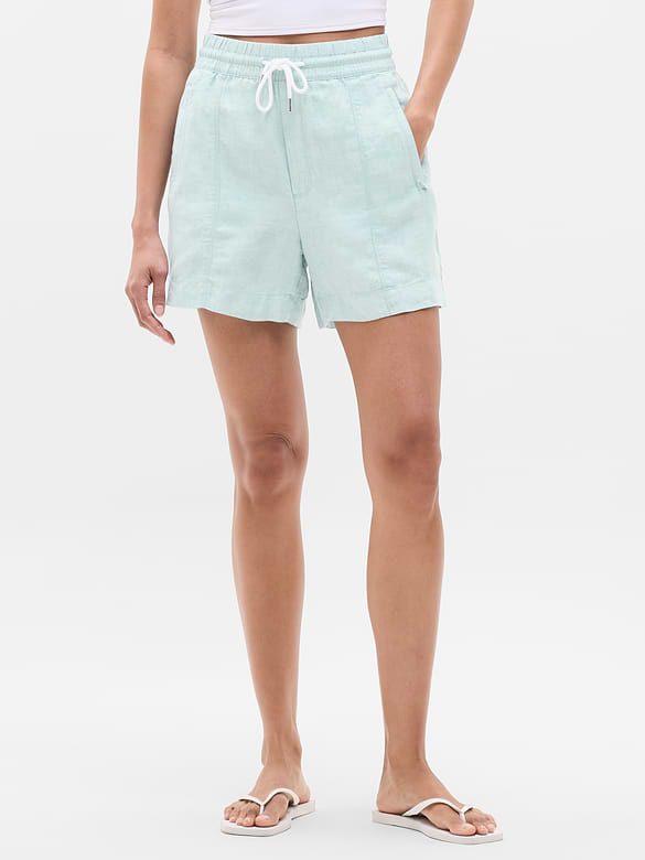 Retreat Linen Mid Rise 4" Short