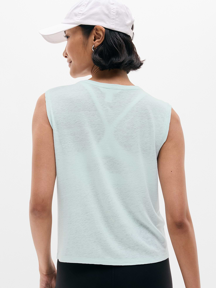 Image number 6 showing, Getaway Linen Blend Muscle Tank