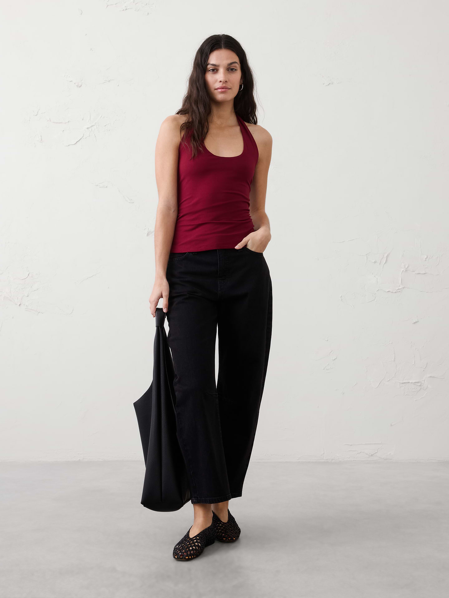 Image number 1 showing, Soft Stretch Halter Top