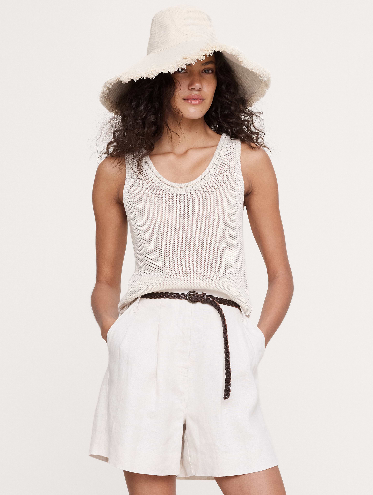 Image number 1 showing, Heirloom Linen Sweater Tank