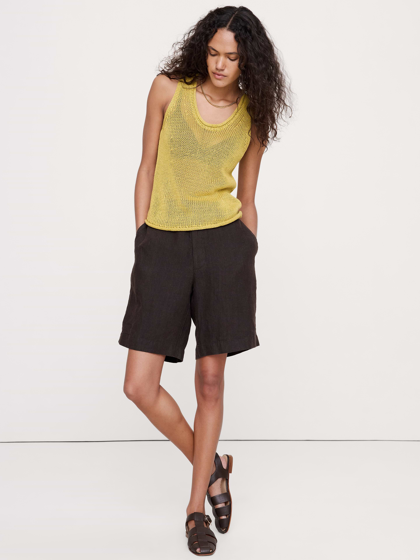 Image number 1 showing, Heirloom Linen Sweater Tank