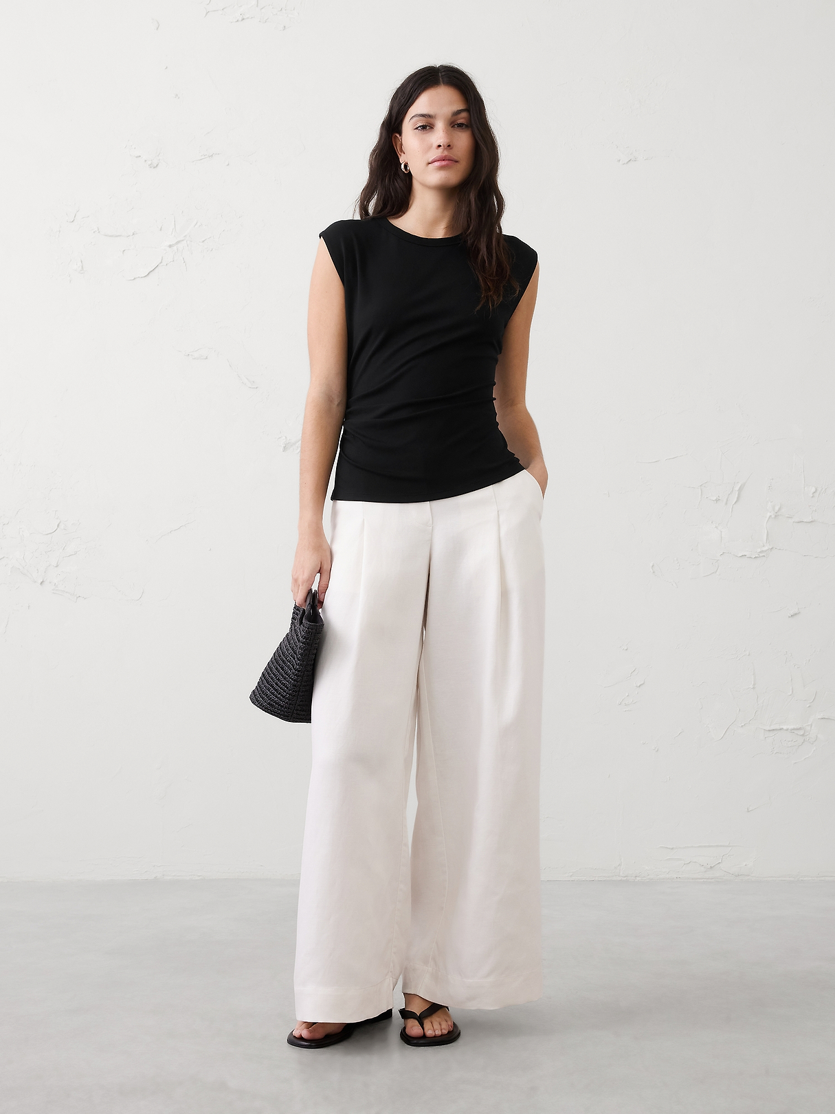 Soft Knit Side-Shirred Top | Banana Republic Factory