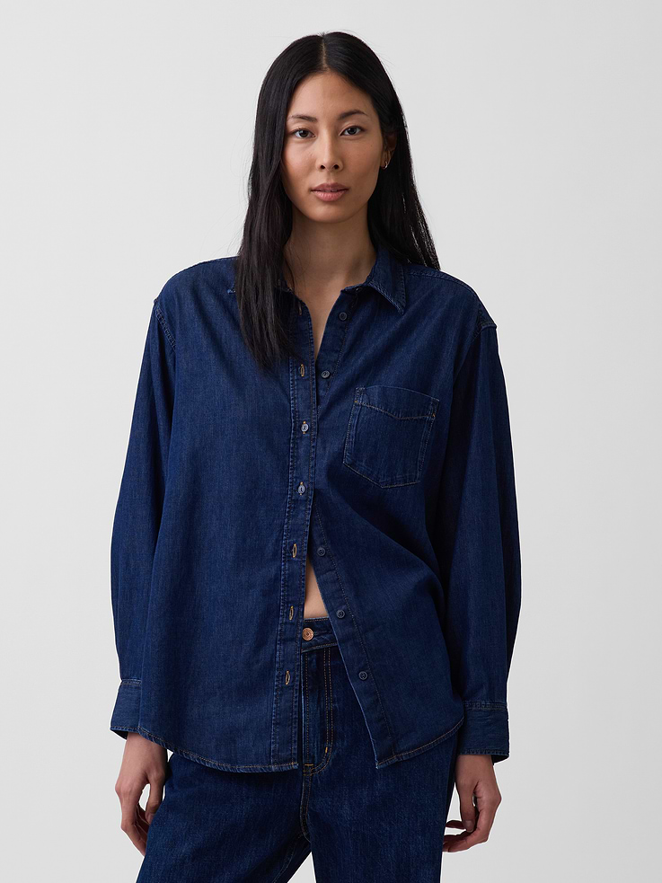 Image number 1 showing, Denim Big Shirt