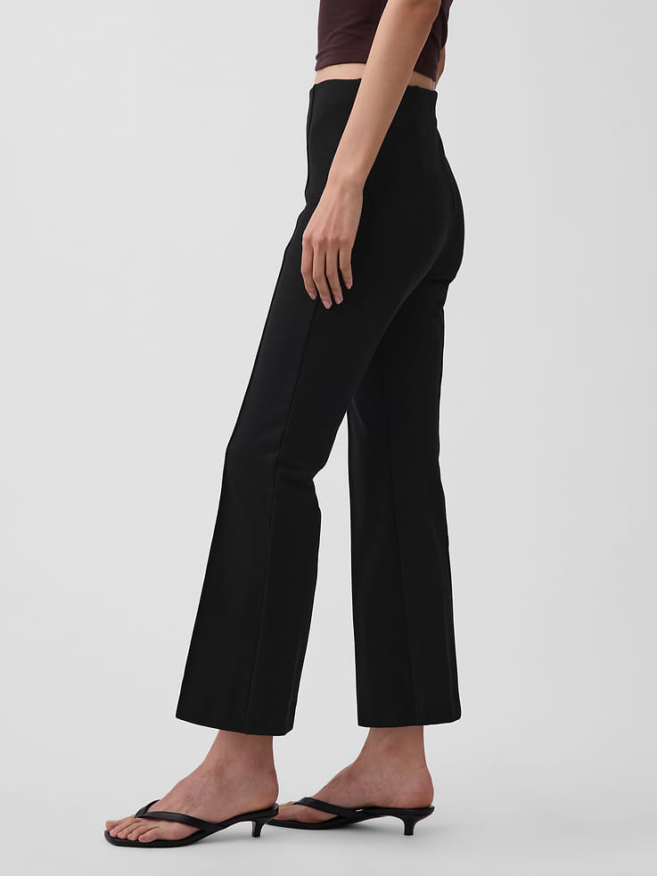 Image number 3 showing, High Rise Double Knit Crop Kick Pants