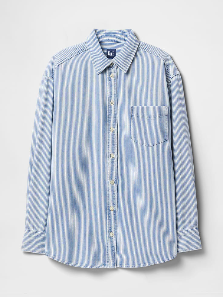Image number 6 showing, Denim Stripe Big Shirt
