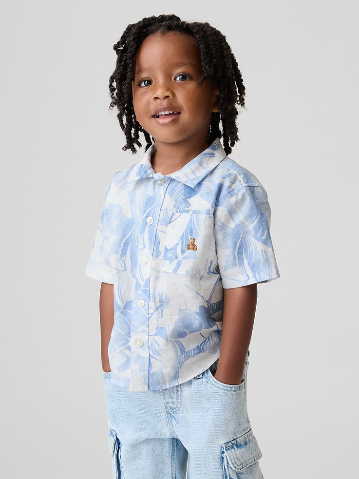 L'image numéro 1 présente Chemise en lin et coton pour Bébé et Tout-petit