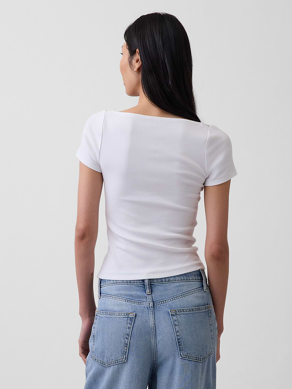 Modern Lace-Trim Crop Top