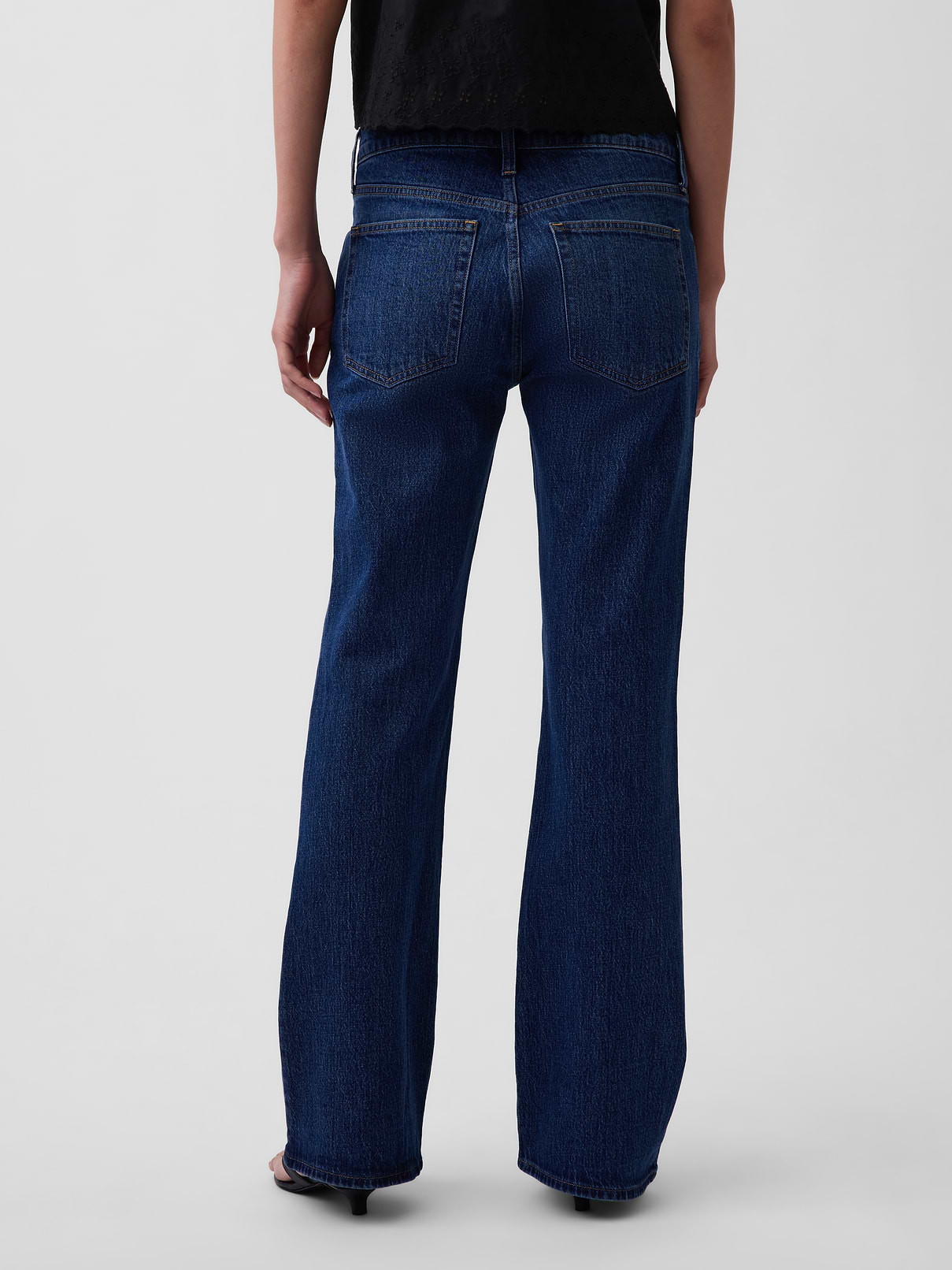 Image 4 of 6, Mid Rise Relaxed Boot Jeans